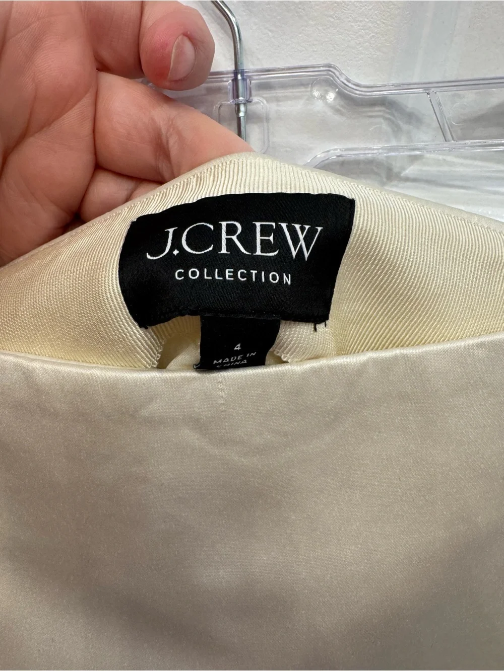 J. Crew Collection Cream Mini Wrap Skirt